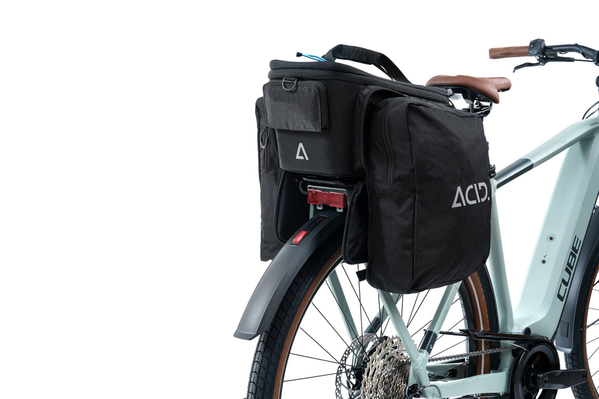 Sacoche de porte-bagages Acid City 8+16 RILink, vue de profil