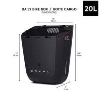 Boîte cargo Arkel Daily — pannier arrière rigide 20 L, vue 4