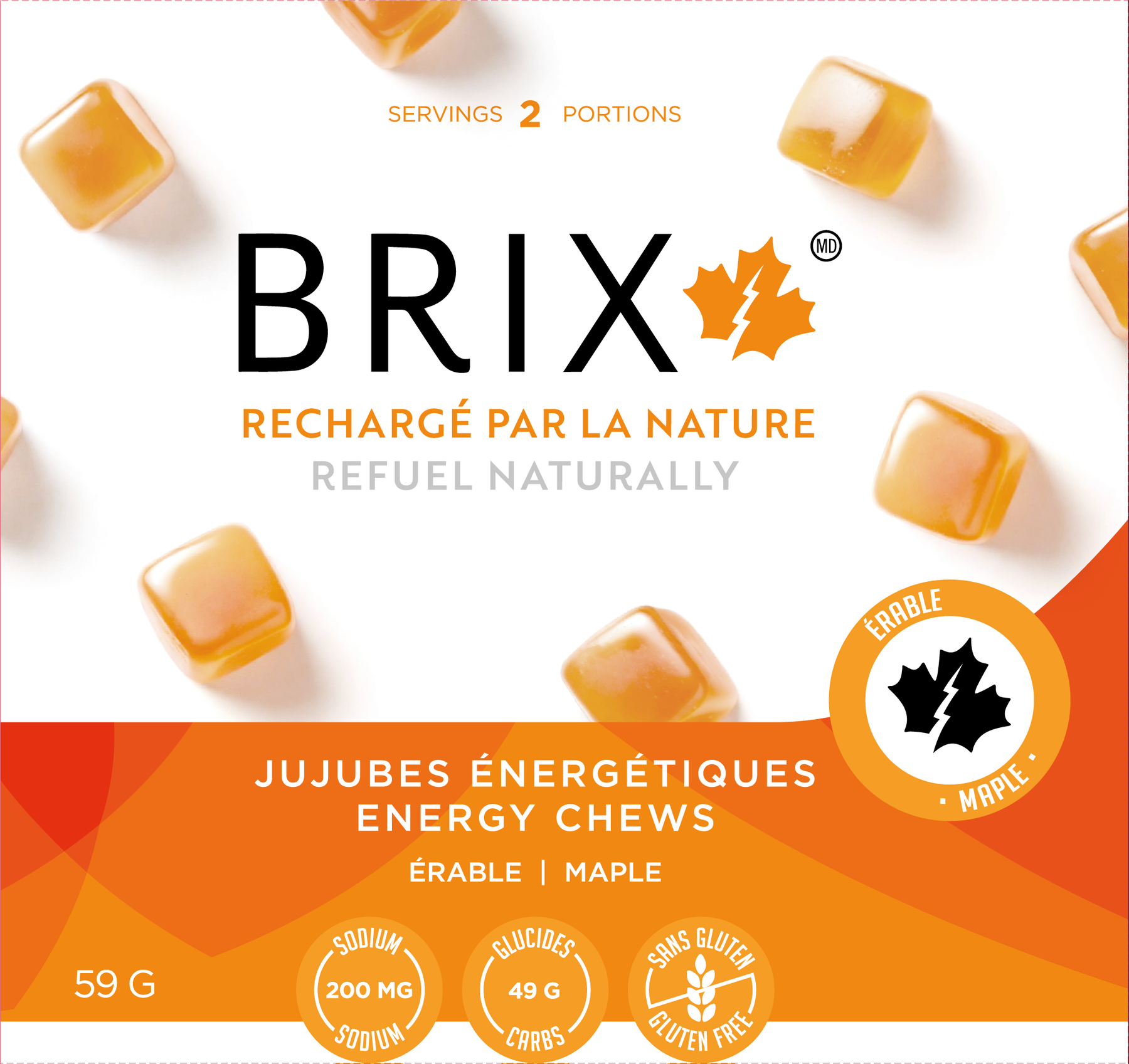 Brix Jujube Énergétique, vue de face