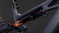 Vélo électrique Cube Stereo Hybrid ONE44 HPC SLX 800 gris et orange, guidon et potence