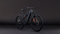 Vélo électrique Cube Stereo Hybrid ONE44 HPC SLX 800 gris et orange, profil gauche