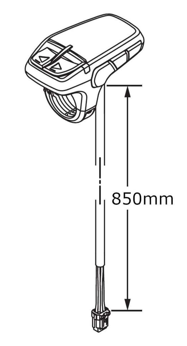 DISPLAY A YAMAHA 850mm Cable E-Bike, écran de contrôle