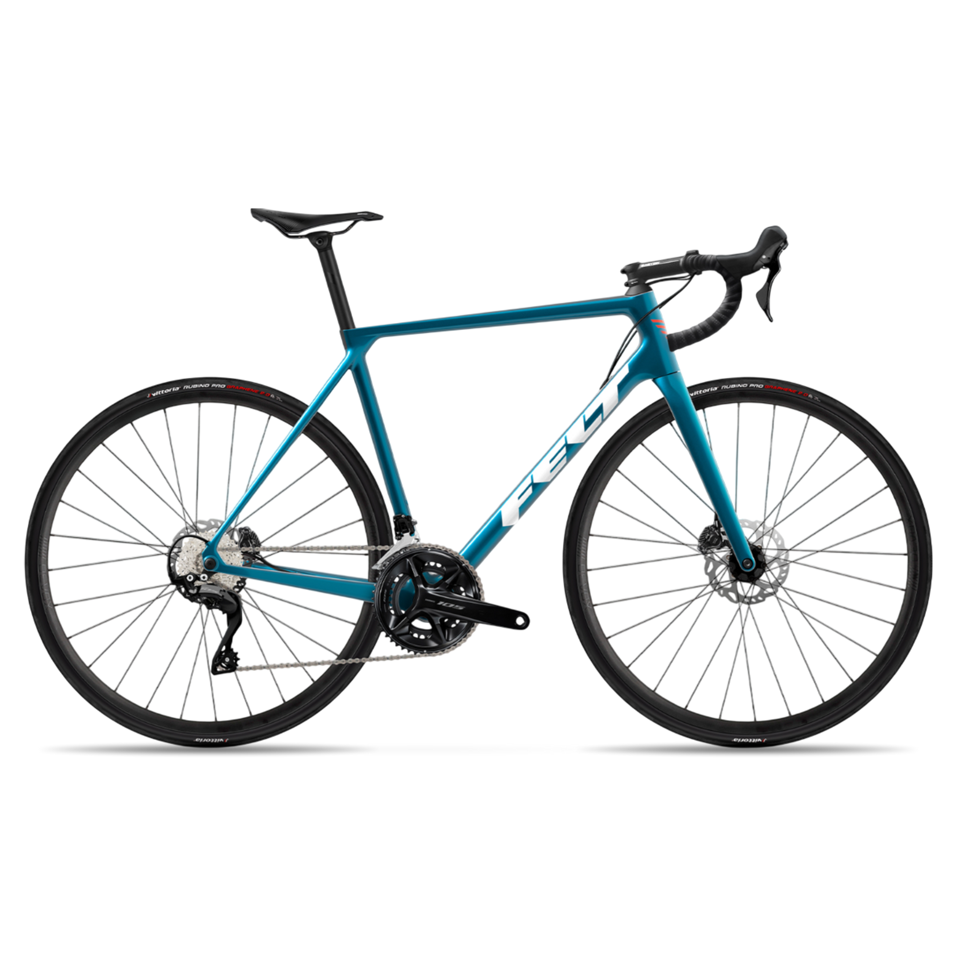 Felt FR Advanced 105 Matte Bay Blue / Lightning White, vue d'ensemble