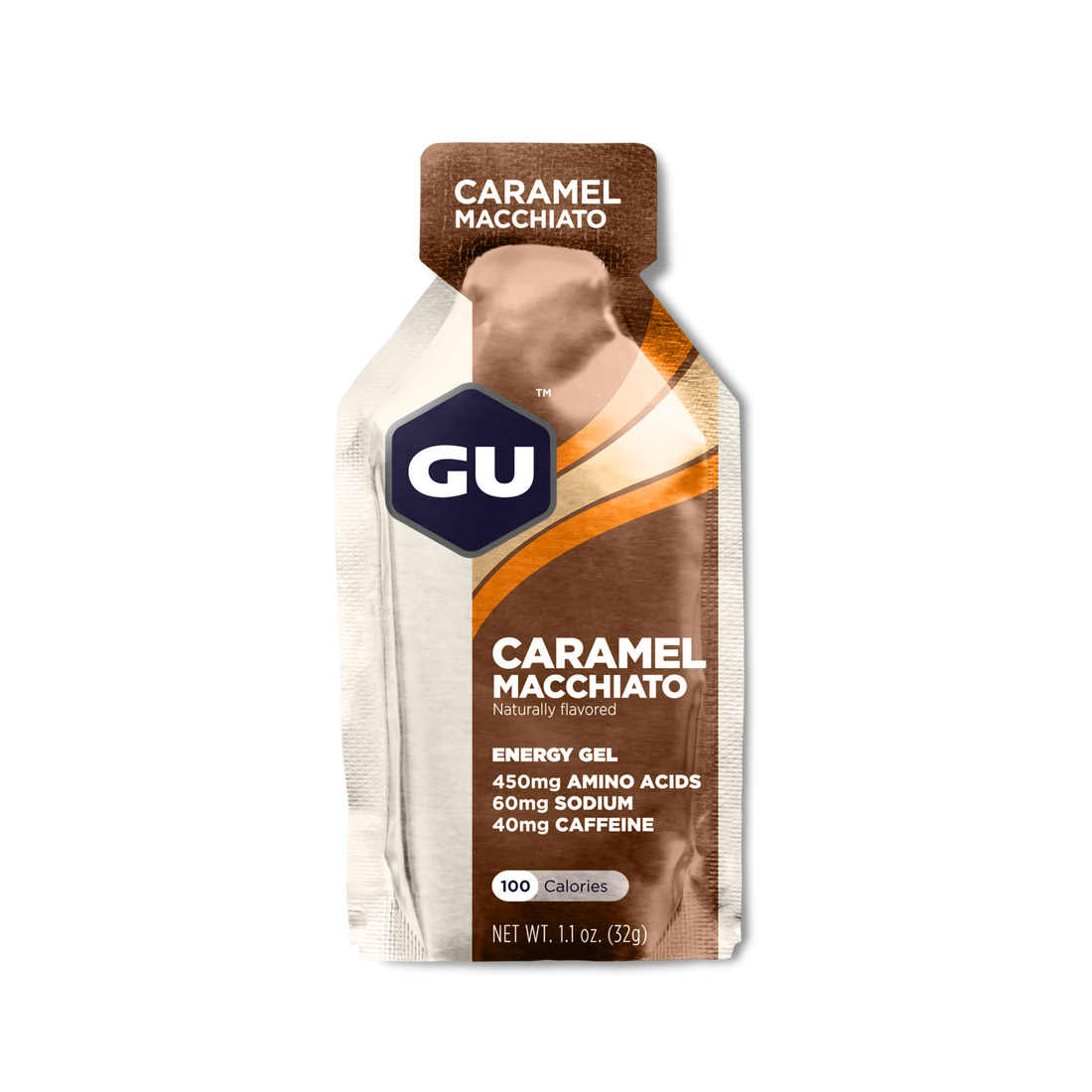 Gel GU Énergy, coloris Caramel macchiato