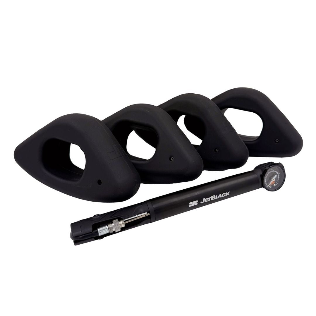 Pieds gonflables JetBlack Freedom Feet pour base d'entraînement (ensemble de 4), contenu