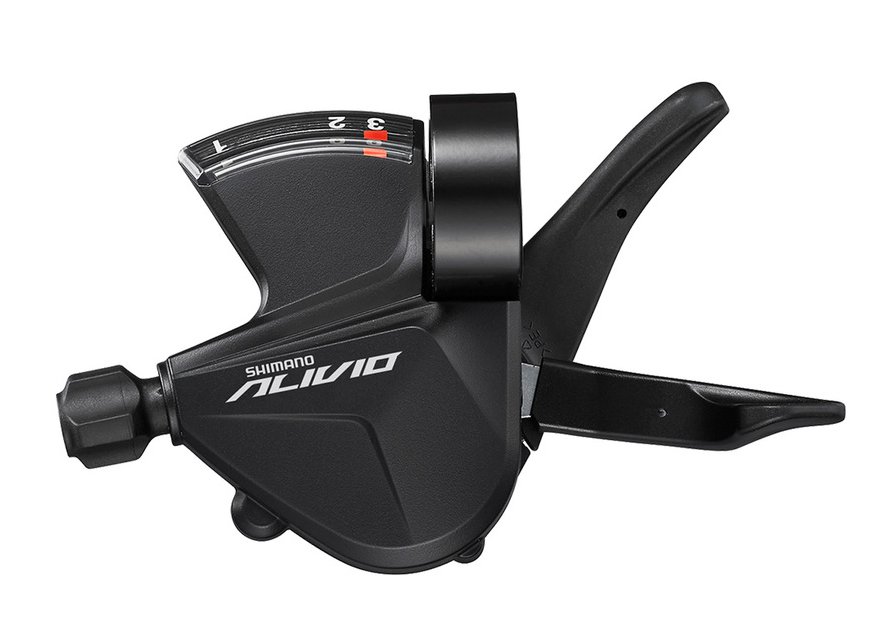 LEVIER DE VITESSES, SL-M3100-L, ALIVIO, GAUCHE, 3 VITESSES RAPIDFIRE PLUS 1800MM INTÉRIEUR, AVEC AFFICHAGE OPTIQUE DES RAPPORTS, shifters