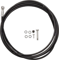 Magura Hydraulic Brake Hose - 2500mm, For MT4 to MT TRAIL SL, Pressed Banjo Fitting, Black, frein avant