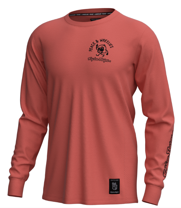 Maillot long Skyline ride tee, coloris P&W Melon