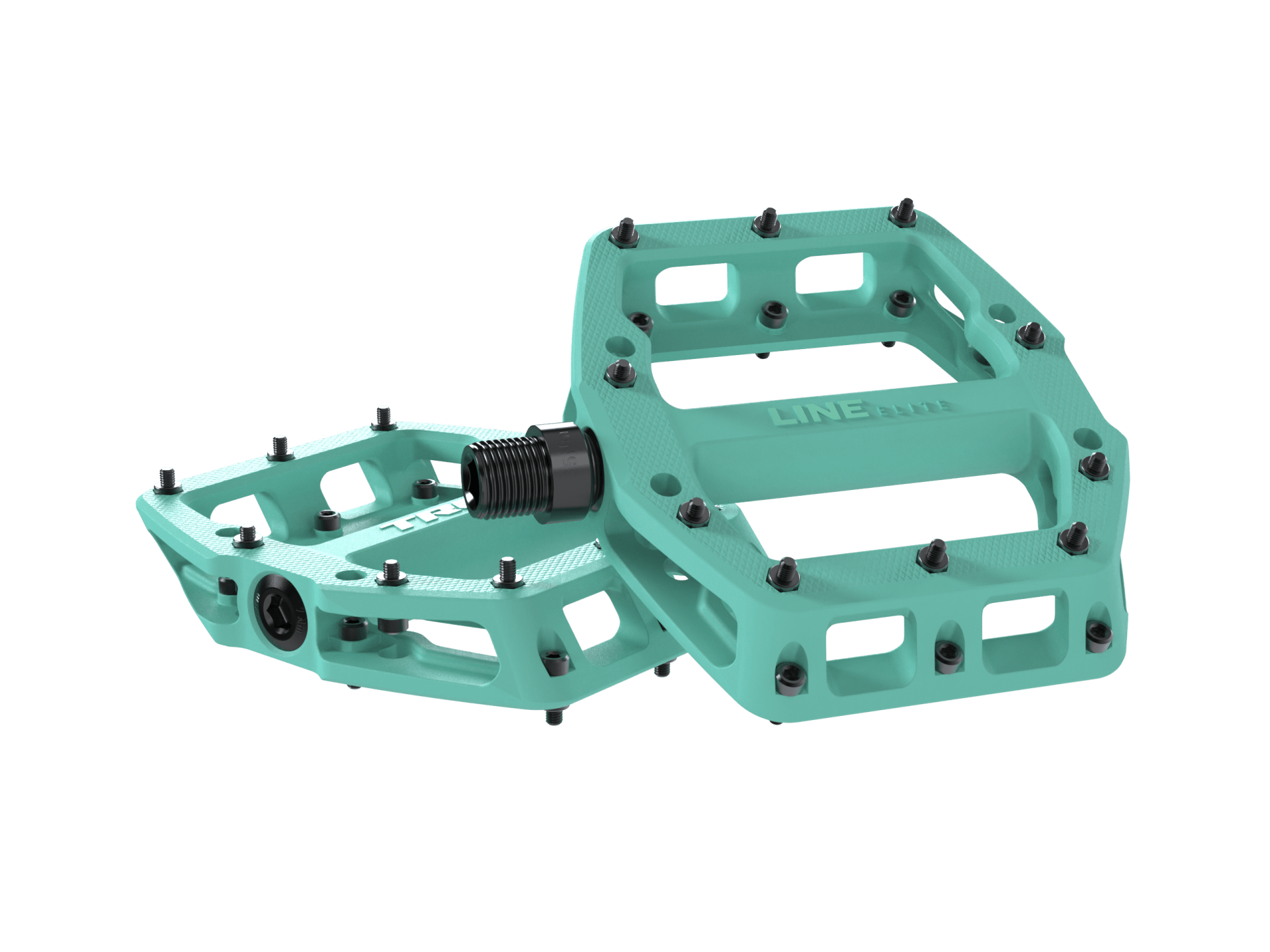 Pédales plates Trek Line Elite, coloris Miami Green