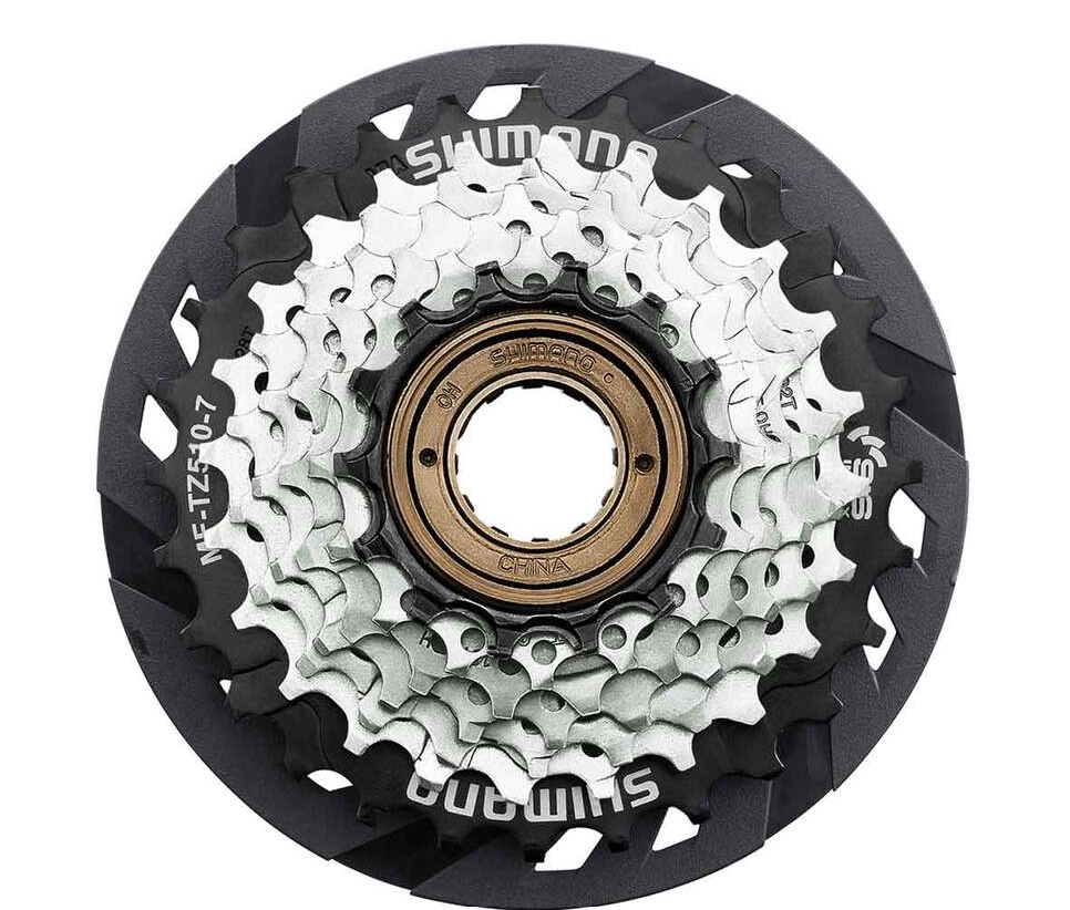 PIGNON À ROUE LIBRE MULTIPLE, MF-TZ510 14-28T, 7 VITESSES, 14-16-18-20-22-24-28T, AVEC PROTECTEUR DE RAYONS, cassette