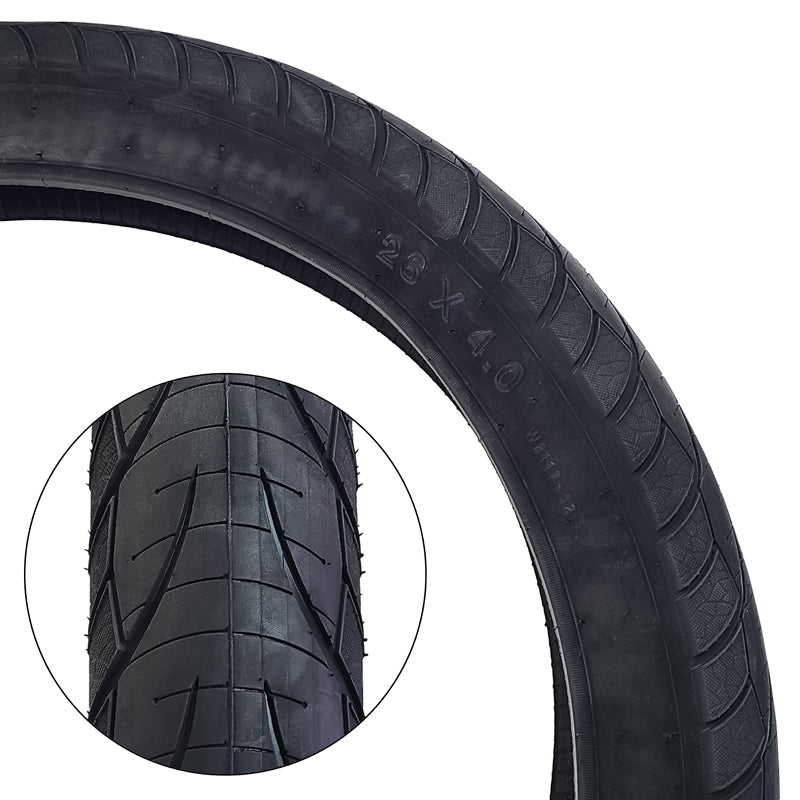 Pneu Damco 26 po x 4,00 SLICK, variante de couleur