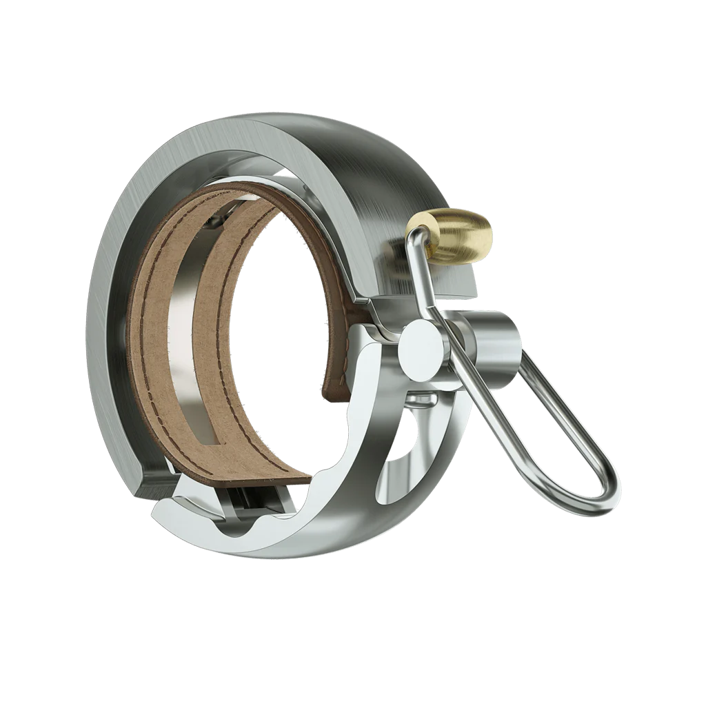 Sonnette Knog Oi Luxe, coloris Argent - 23.8-31.8