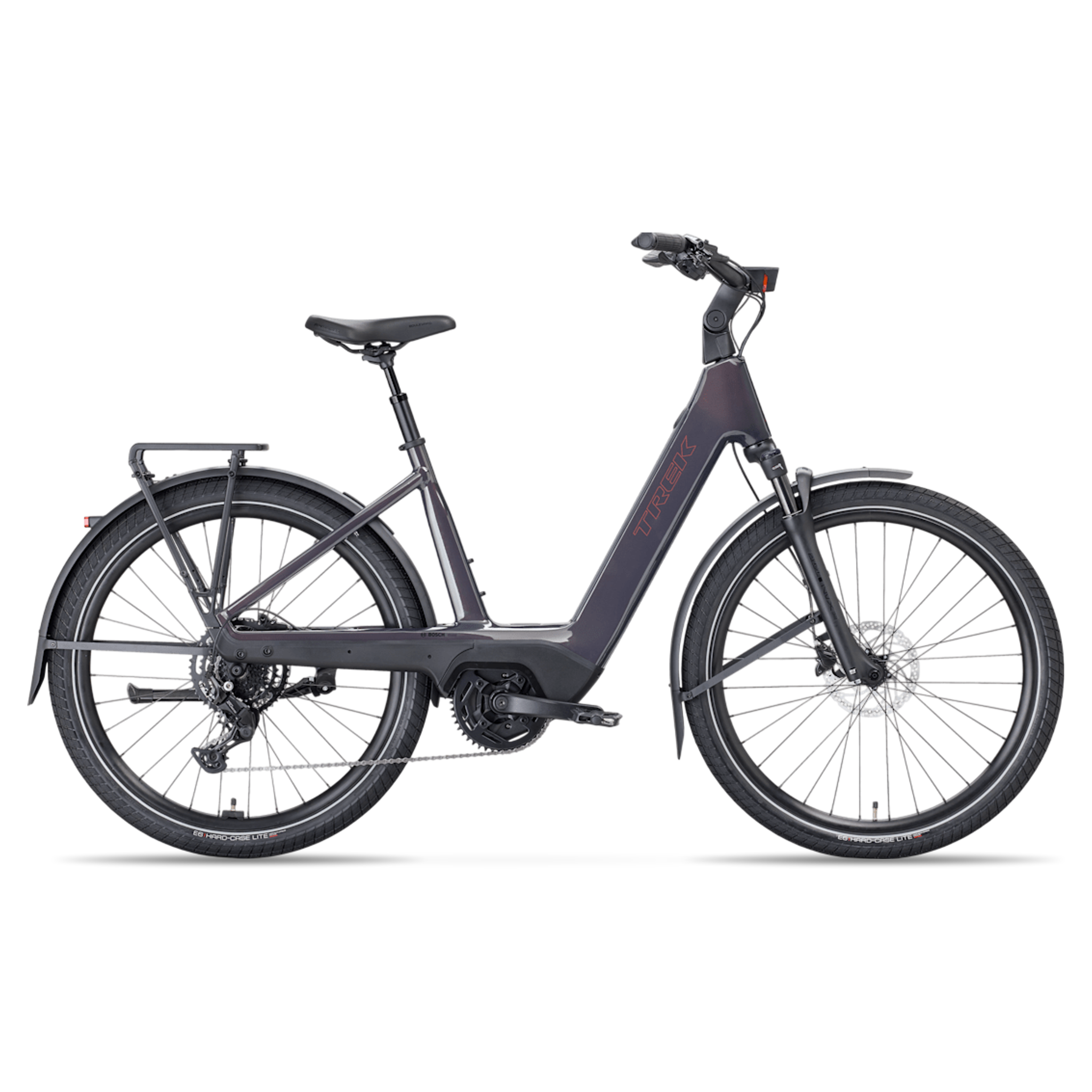 Vélo hybride électrique Trek Charter+ 4 Lowstep 2027, vue d'ensemble