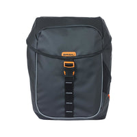 Sacoche Basil Miles MIK 34L Noir/Orange, vue de face