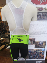 Cuissard à bretelles Vélozone pour femme, vue de profil