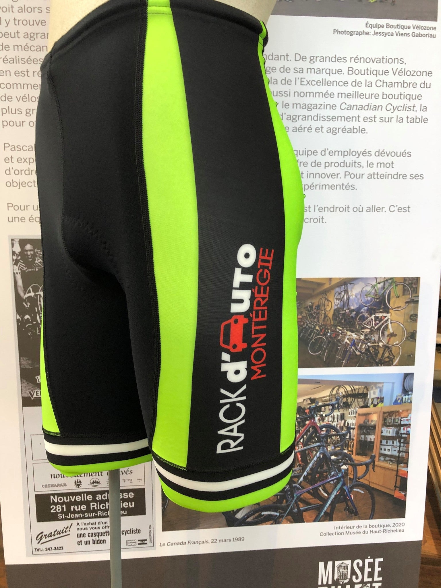 Cuissard de vélo Équipe VéloZone, vue de profil