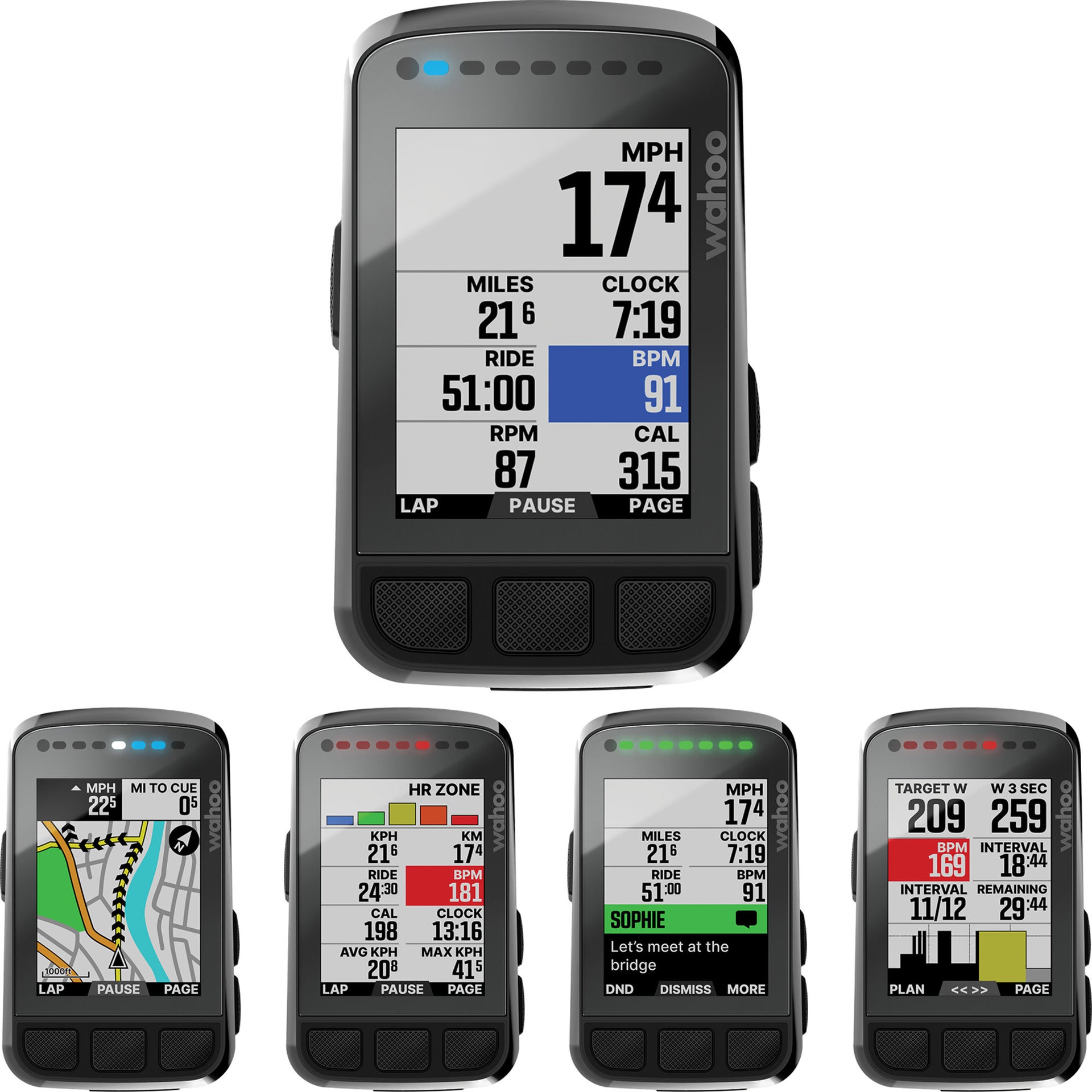 CYCLOMETRE ELEMNT BOLT V2 GPS, écran de contrôle