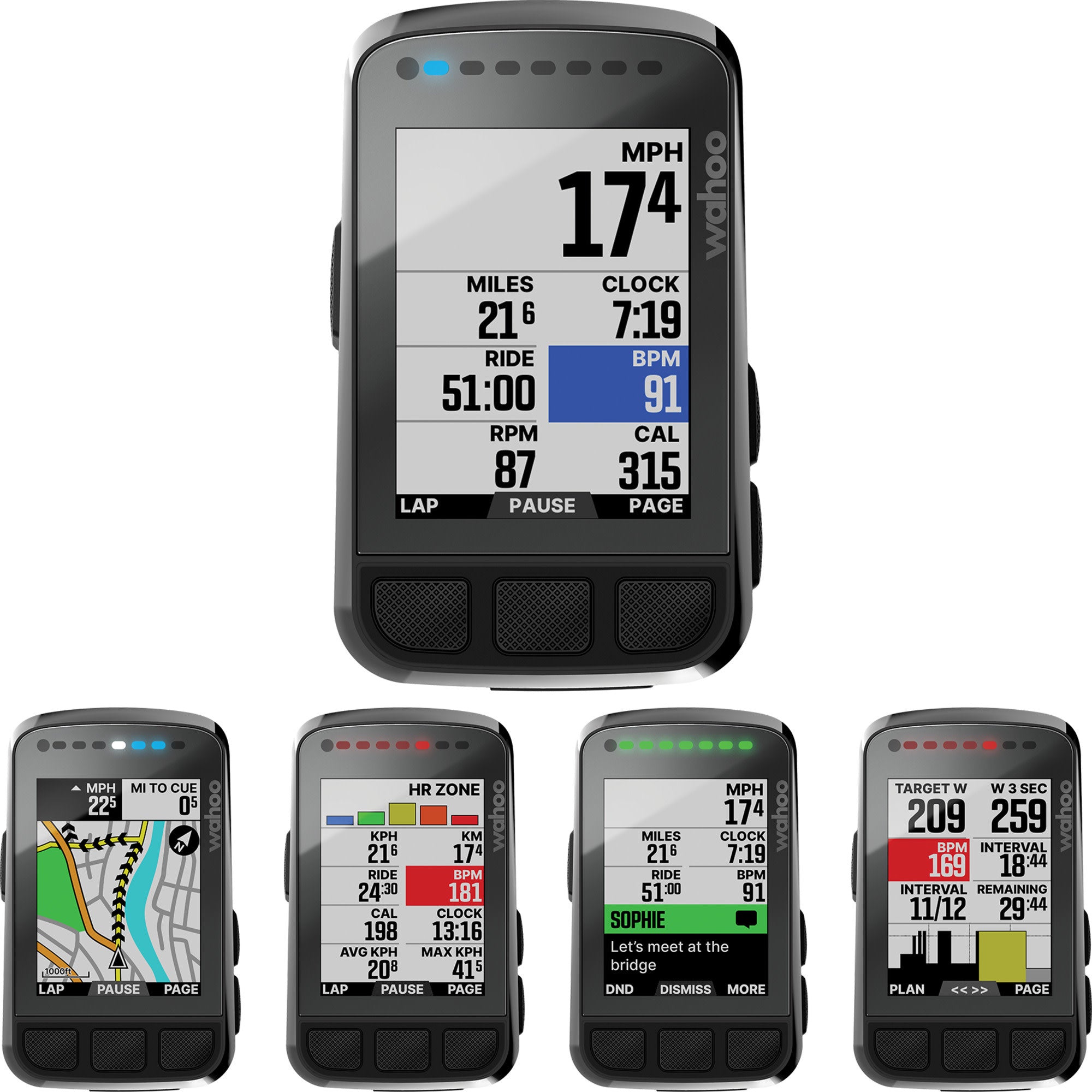 CYCLOMETRE ELEMNT BOLT V2 GPS, écran de contrôle