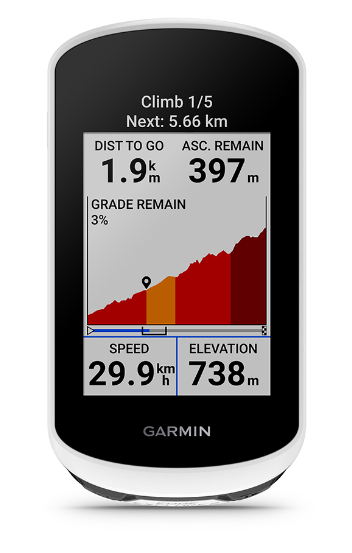 Garmin Edge® Explore 2, écran de contrôle