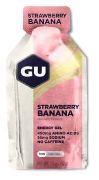Gel GU Énergy, coloris strawberry banana