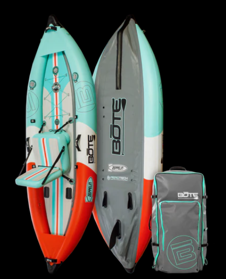 KAYAK GONFLABLE CLASSIQUE ZEPPELIN AERO 10'Classic Seafoam Bote, vue de profil