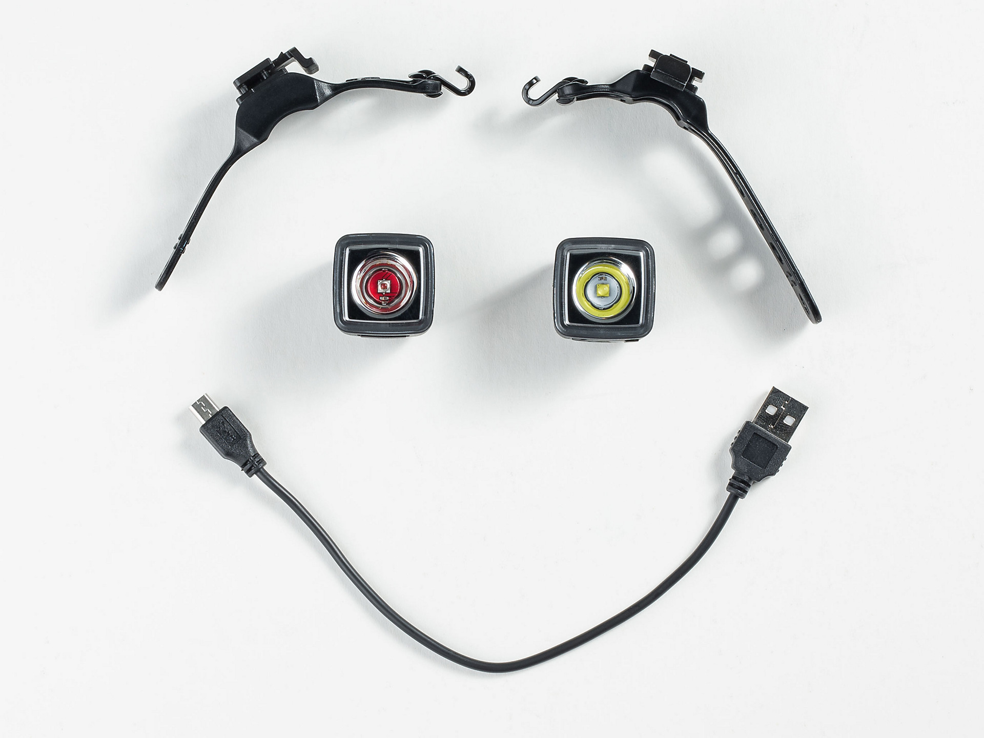 Ensemble de lumière Bontrager Ion 100 R/Flare R City, contenu