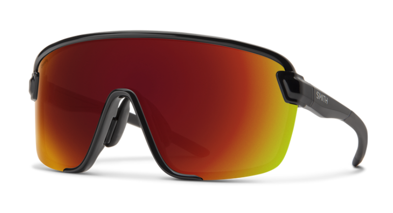 Lunettes Smith Bobcat, coloris Noir + lentille miroir rouge ChromaPop