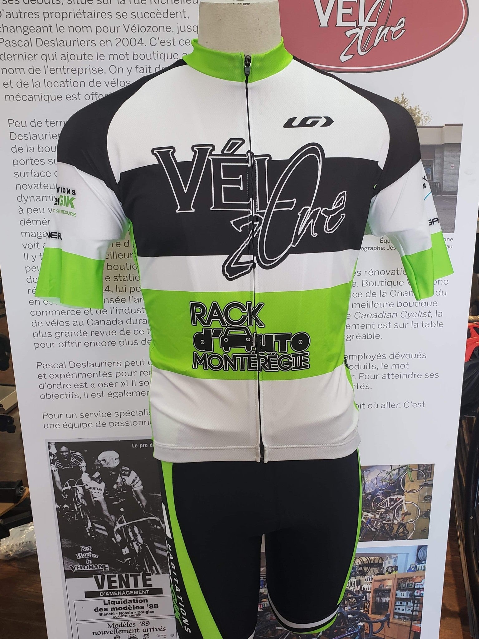 Maillot Équipe Premium Vélozone pour femme, vue de face
