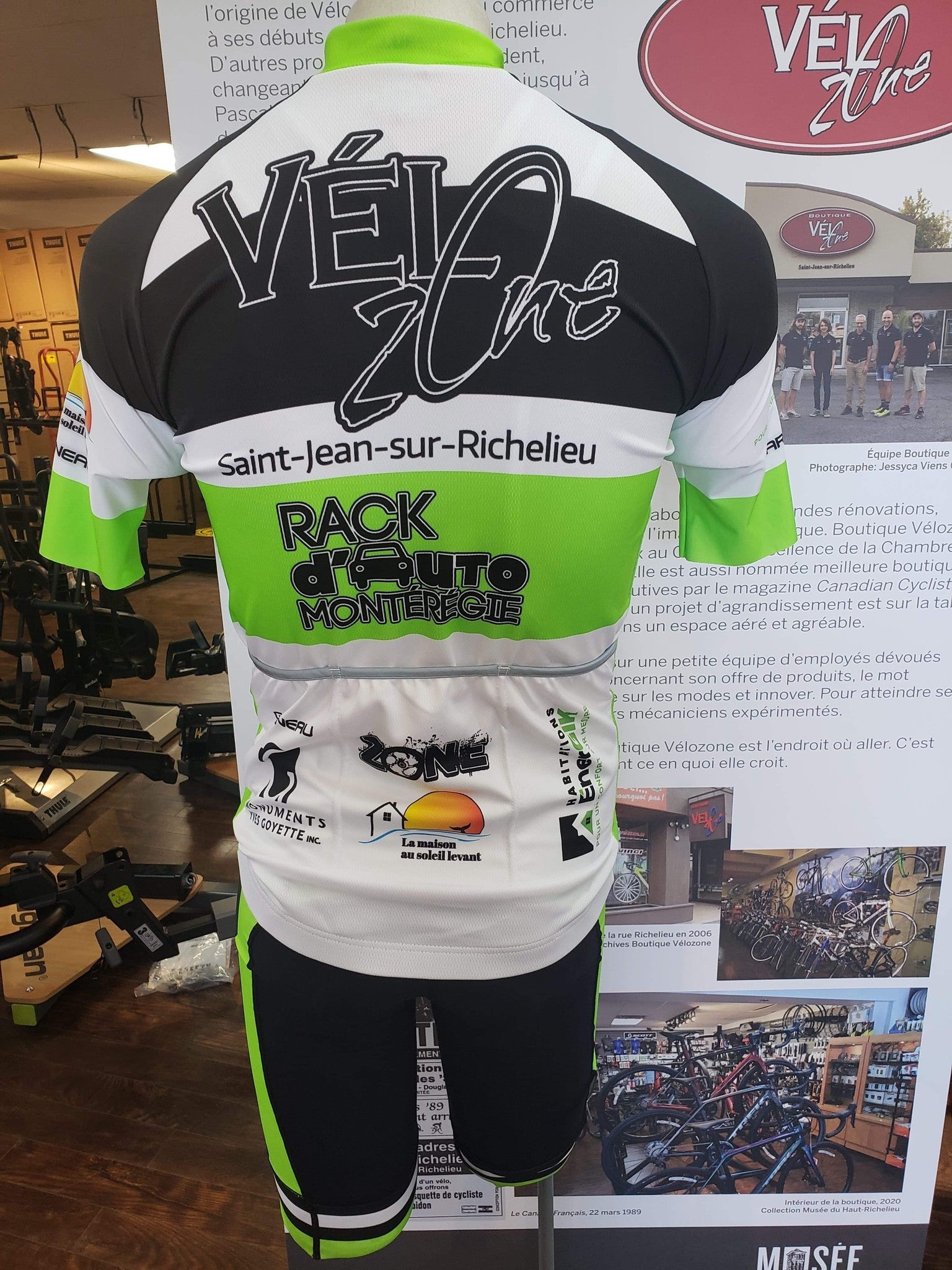 Maillot Équipe Premium Vélozone pour femme, vue de face