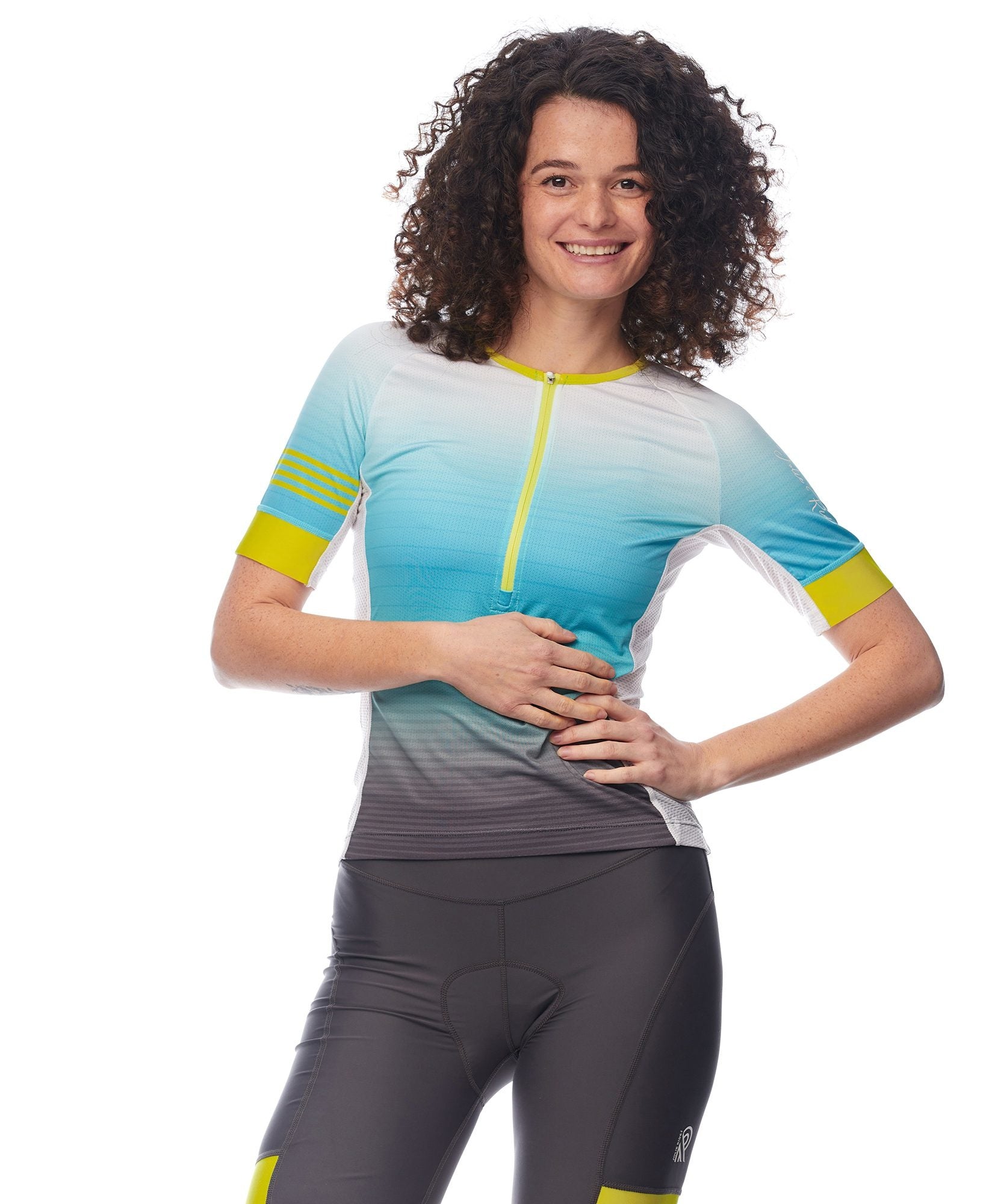 Maillot Sans Col Spin Jolie Ride, coloris Bleu gradient