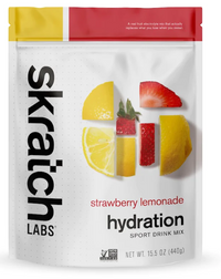 Mélange de boisson d'hydratation pour sport Skratch Lab 440g, coloris Fraise citron