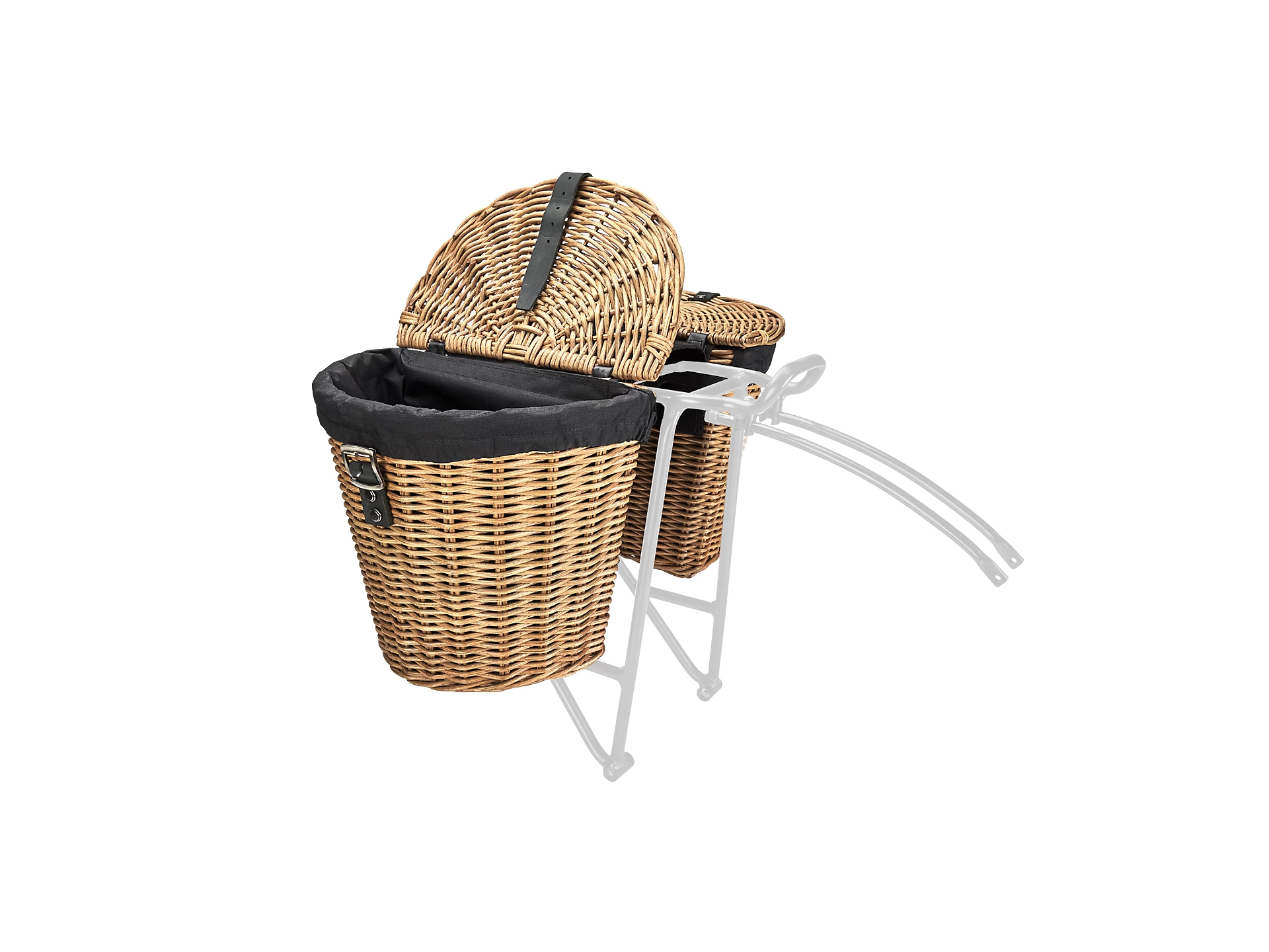 Panier de transport double Electra Rattan, accessoire