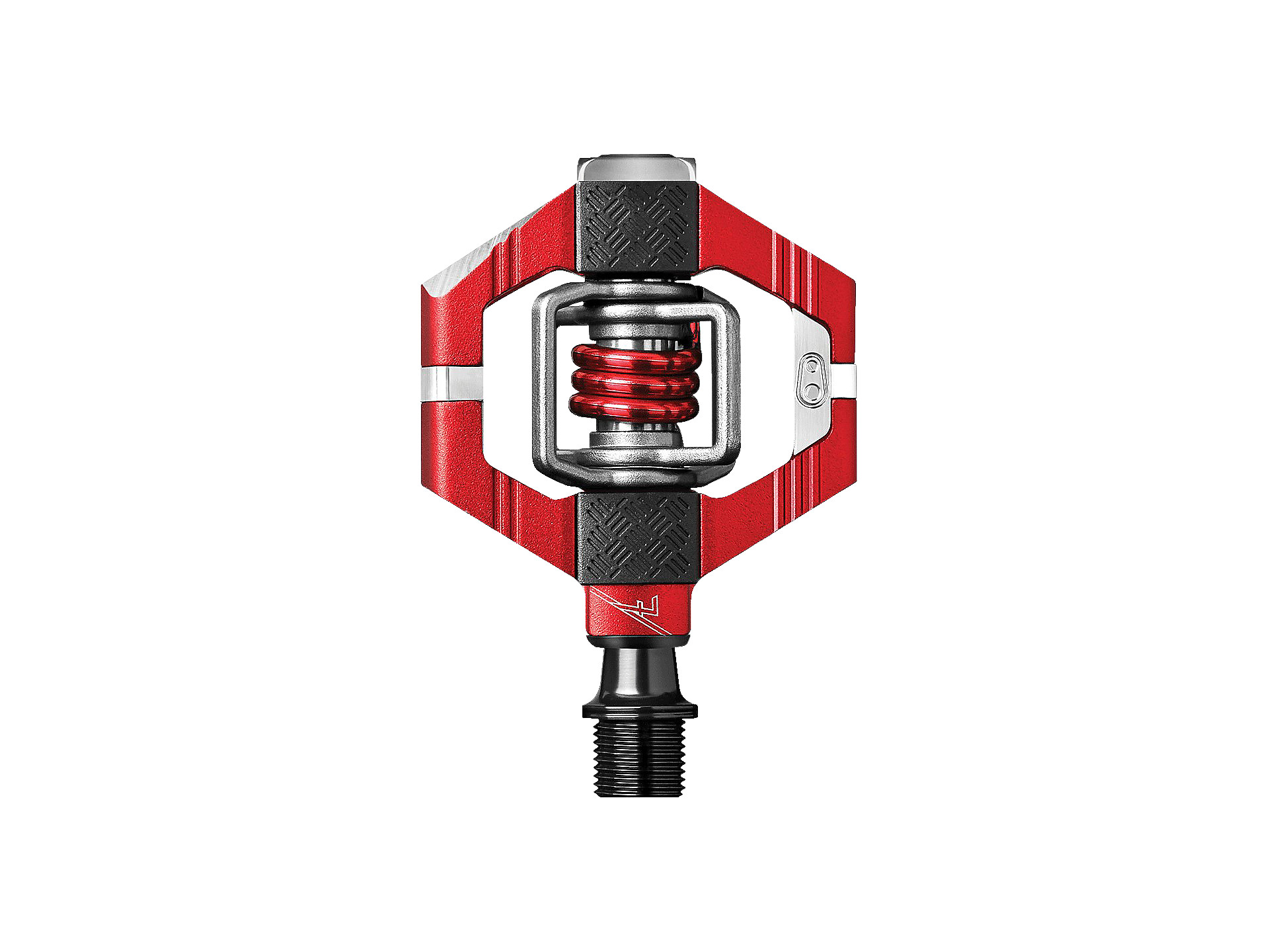 Pédales CrankBrothers Candy 7 rouge, vue de face