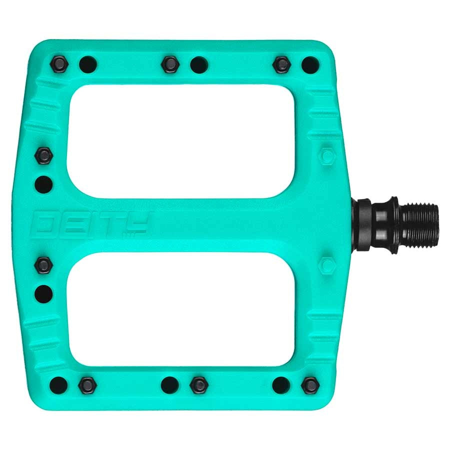 Pédales plateformes Deity Deftrap, coloris Menthe