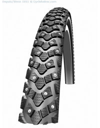 Schwalbe, Marathon Winter Plus, Pneu, 700x40C, Rigide, Tringle, Winter, SmartGuard, 67TPI, Noir, détail produit