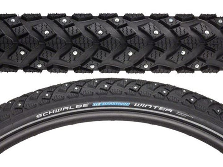 Schwalbe, Marathon Winter Plus, Pneu, 700x40C, Rigide, Tringle, Winter, SmartGuard, 67TPI, Noir, détail produit
