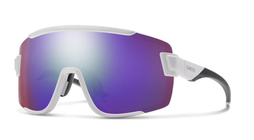 Lunettes Smith Wildcat, coloris Blanc + Lentille Miroir Violet ChromaPop