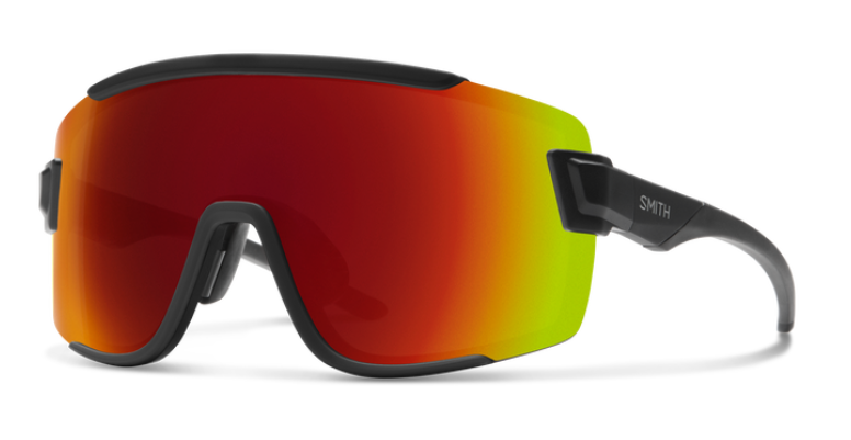 Lunettes Smith Wildcat, coloris Noir mat + lentille miroir rouge ChromaPop